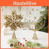 Christmas Tree Topper Featuring Snowflake And Star In Iron Material For Christmas Decor
