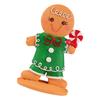 Gingerbread Man Resin Ornament Christmas Figurine Decoration For Tabletop Shelf Display Holiday Party Centerpieces