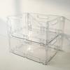 Storage Basket with Cover Easy Assembly Foldable Design Stackable Toy Storage Box Visible Drawer Organizer