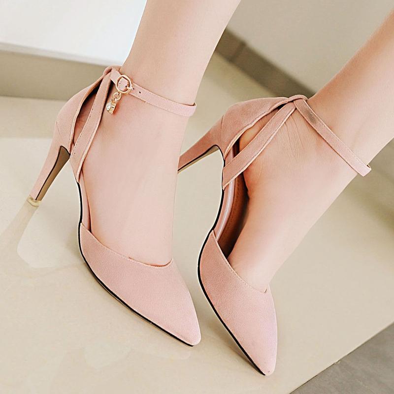Klasické dámské lodičky na vysokém podpatku Módní elegantní pásek Špičatá špička Černé Zelené Růžové Boty na podpatku do kanceláře na párty na svatbu Dáma
