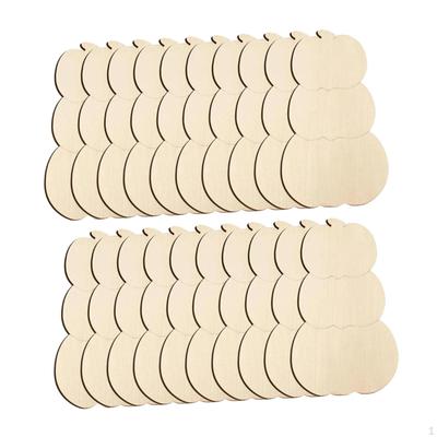 Unfinished Wooden Pumpkin Cutouts Discs DIY Blank Shapes Unpainted Ornaments for Painting