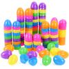 12Pcs Plastic Easter Eggs Fillable Kids Toy Candy Gift Packaging Box Happy Easter Party Home Decoration Birthday Party Supplies