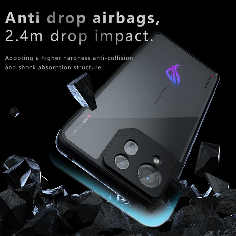 Wstrząsoodporne Akrylowe Przezroczyste Etui na Telefon dla ASUS Rog Phone 8 Pro 7 Phone 6 Pro 6D Twardy Bumper Ochrona Tylna Pokrywa