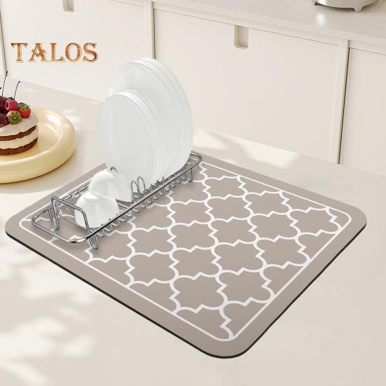 Tapis de séchage de vaisselle, grand tapis absorbant et drainant pour comptoir de cuisine, tapis de salle de bain multifonctionnel pour café