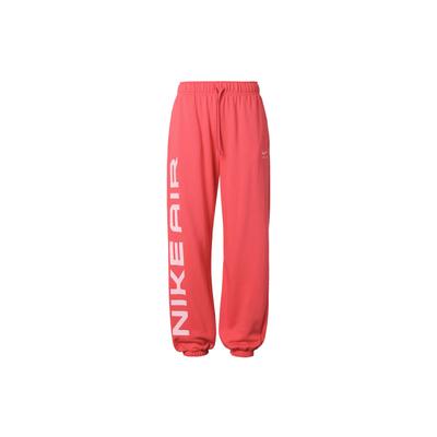 Bočný List Vysoký Pás Šnurovacie Ležérne Fleece Pletené Športové Nohavice Dámske nohavice Svetlo-Topiaca-Červená FB8052-648