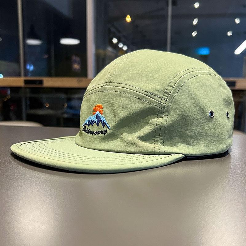 

Trendy Flat-Brimmed Quick-Dry Nylon Baseball Cap for Women And Men Thin-Shading Spring Summer Hat 56-58cm зелений