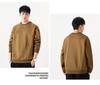 Men's Autumn Heavyweight Minimalist Double-Layer Collar Sweatshirt - Japanese Style, Spliced Round Neck, Trendy Loose Fit
