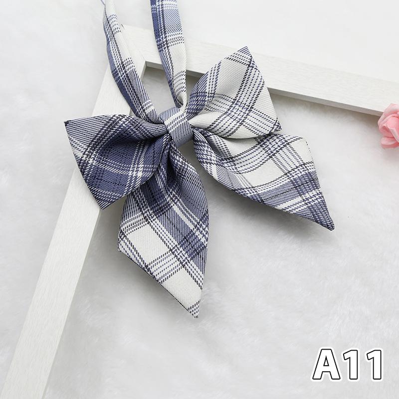Personalized Flower Plaid Uniform Collar Flower Bow Tie Small Fresh Sailor Suit Bow KTB