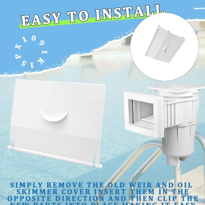 Skimmer Weir Door Plastic Lid Skimmer Door Flapper Weir Gate Assembly Pool Maintenance Tools for SP1091LX, SP1094