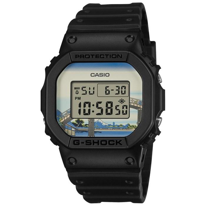 Casio G-Shock DW-5600KHFM25-1JR Watch – Hokusai Design – Black
