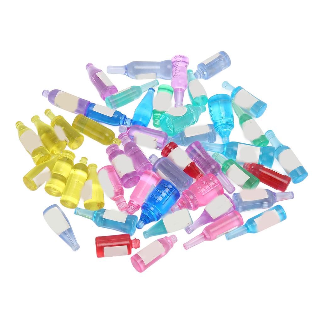 50pcs Miniature Wine Bottles Innovative Simulation Hand Crafted Dollhouse Wine Bottles for Dollhouse Decor Cake Decor