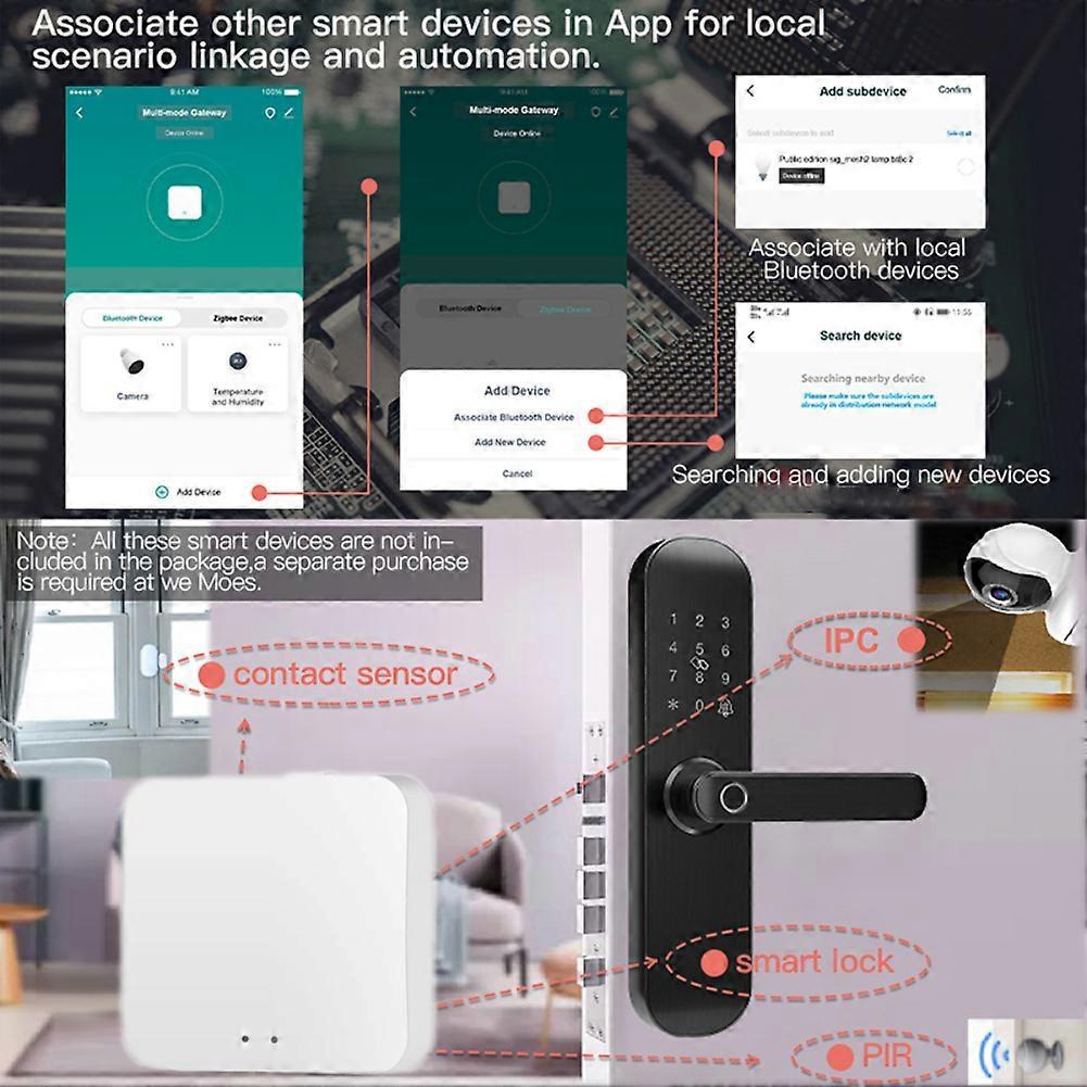 1-2Pcs Tuya Bluetooth Smart Wireless Gateway Bluetooth-compatible Mesh Gateway Smart Home Automation Smart Life APP Remote Control