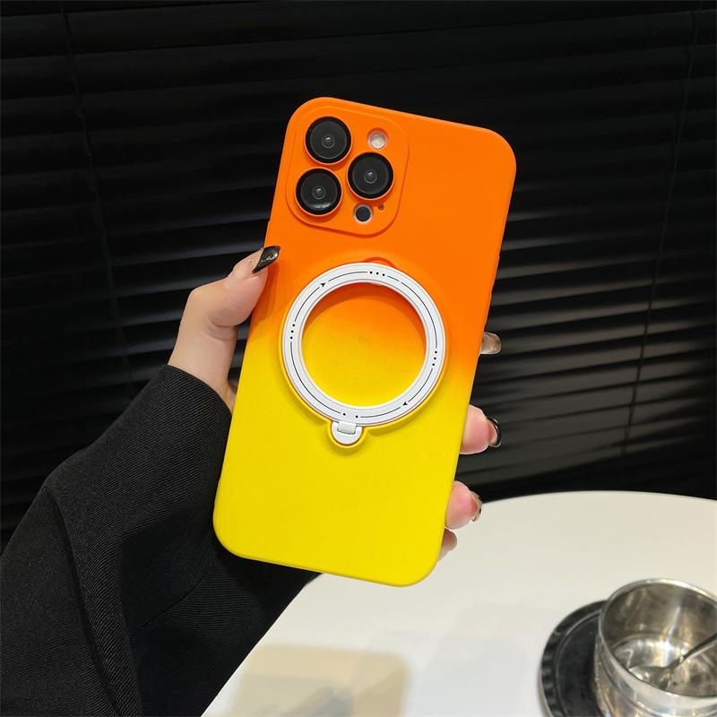 Bright Shield Gradient Magnetic Suction Suitable for IPhone 16 Bracket Mobile Phone Case Apple 15 Gradient 14 Full Pack Lens Film Anti Fall