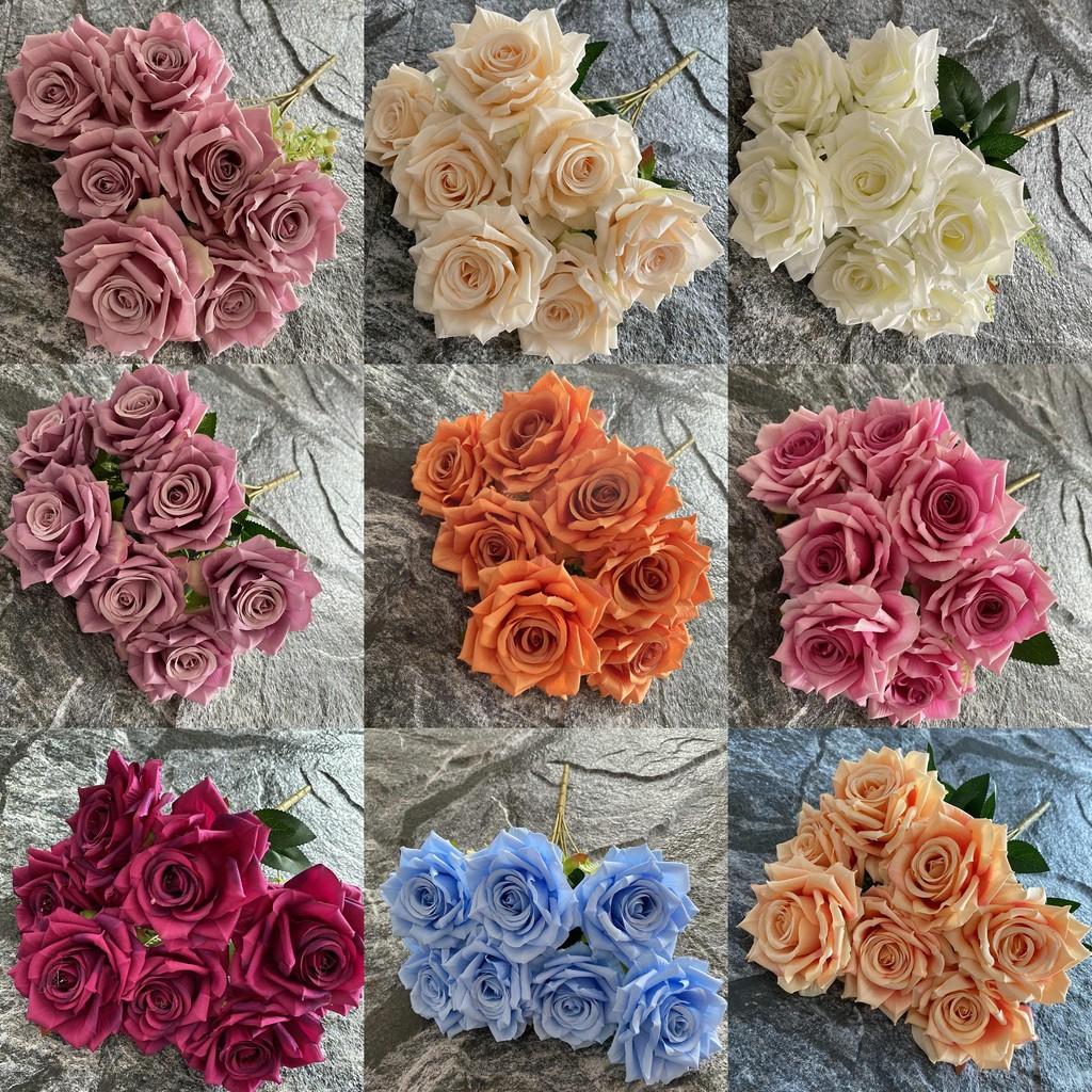 Roses Bouquet Artificial For Wedding Decor Photography Props And Home Styling