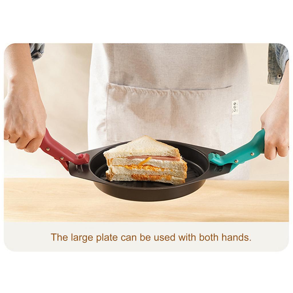 Anti-Scalding Dish Plate Gripper Clips Silicone Heat Insulation Bowl Clip Non-Slip Tongs Clamp Holder for Kitchen Cooking Baking