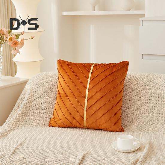 Capa de Almofada Decorativa para Sofá 18x18 Polegadas Capa de Almofada de Cor Sólida com Zíper Invisível para Sofá Cama Sala de Estar Decoração de Casa