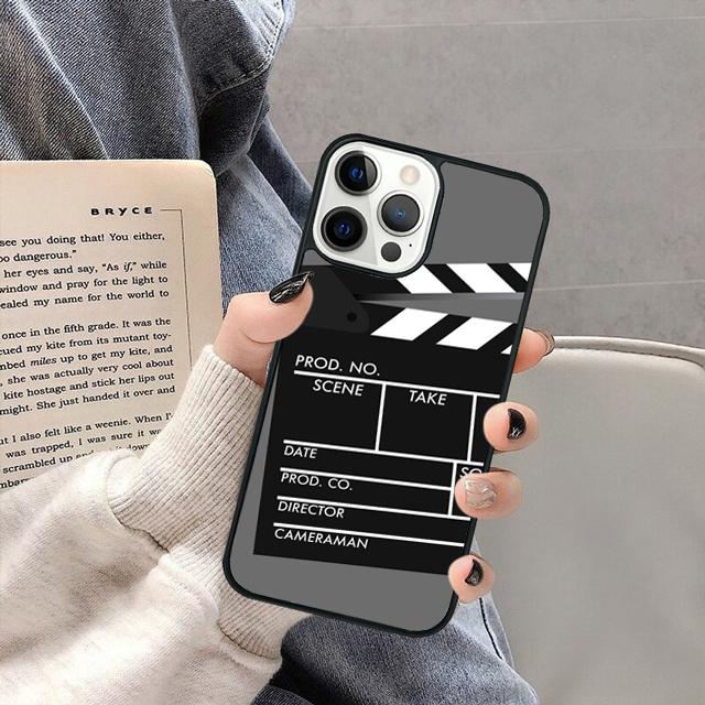 Film Movie Maker Clapper Board Phone Case Cover for iPhone 17 Air 16 16e 15 13 14 11 12 Pro Max Plus Coque Fundas