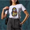 Matryoshka doll print T-shirt | Colorful landmark pattern casual T-shirt, sweet summer style