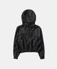 Badblood Perforated Leather Zip-Up Hoodie - Black