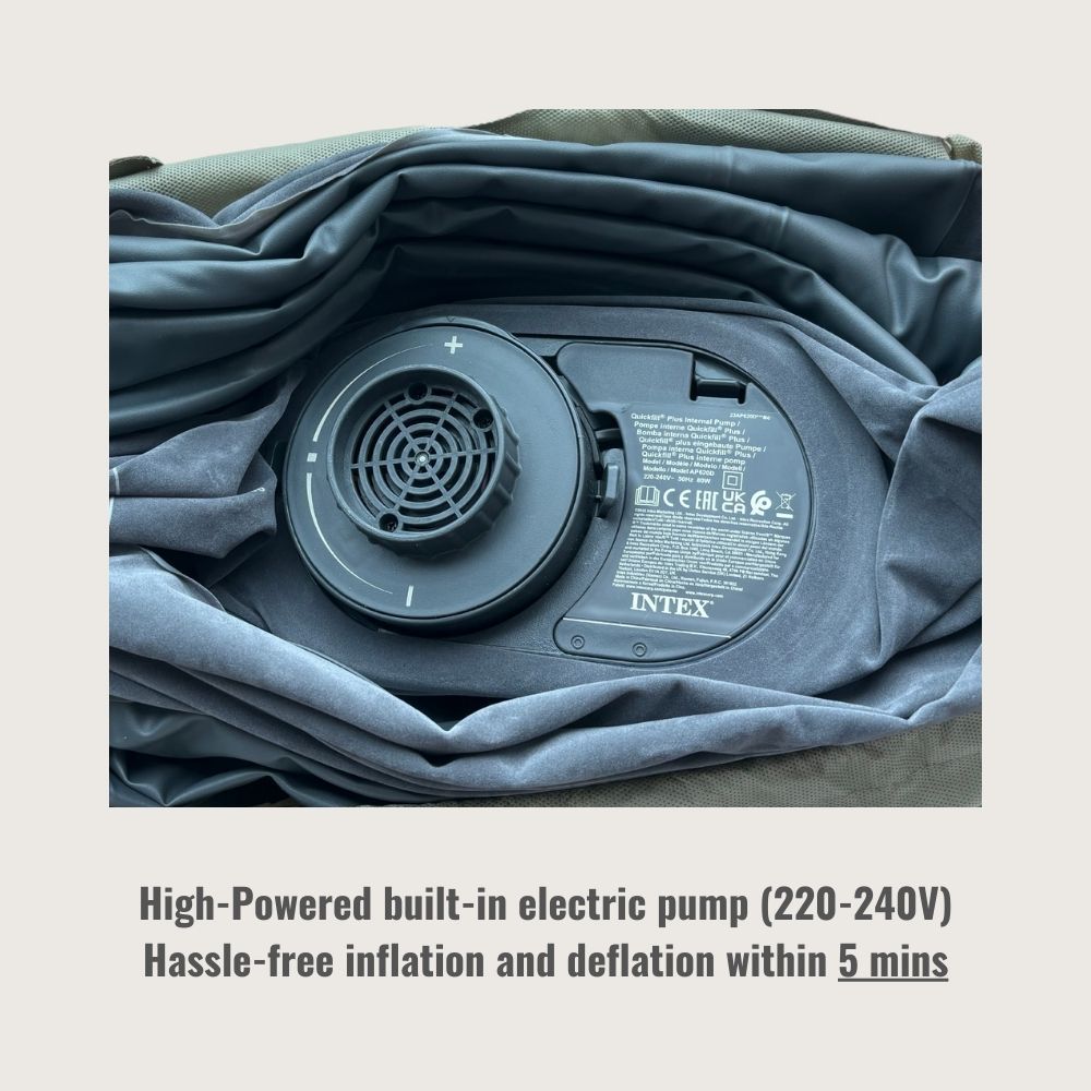 Homlly INTEX Dura-Beam Deluxe Air Inflated Mattress with Auto Built-In Electric Pump inflatable air mattress with pump