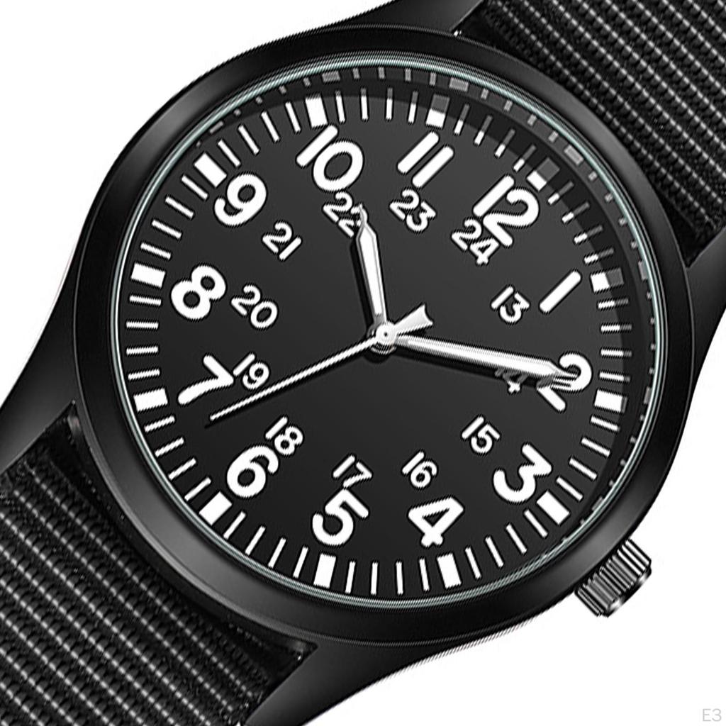 Watch, with Nylon Strap Waterproof Wristwatch for Outdoor Causal