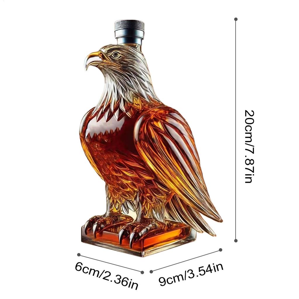 Eagle Decanter Glass Animal-Shaped Whiskey Bottles Collectible Novelty Container for Beer Tasting Home Decor Wedding Father's