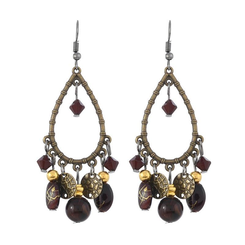 Vintage Exotic Style Fringed Earrings, Long Niche Design Earrings, Bohemian Earrings for Women