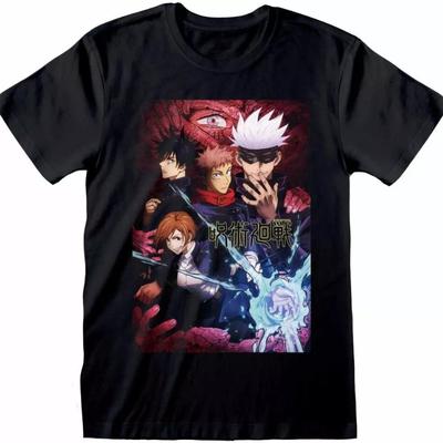 American Vintage Jujutsu Kaisen Power Unisex T-Shirt Black Anime T-Shirt Summer New Men's and Women's Streetwear