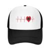 Albanian Heart Beat Custom Mesh Baseball Caps Women Men Personalized Male Beach Coquette Hat Peaked Cap