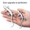 3D Metal Gecko Shape Lizard Logo Chrome Car Badge Emblems Sticker Decal Self-adhesive Car SUV Decoration Accessories Silver/Gold