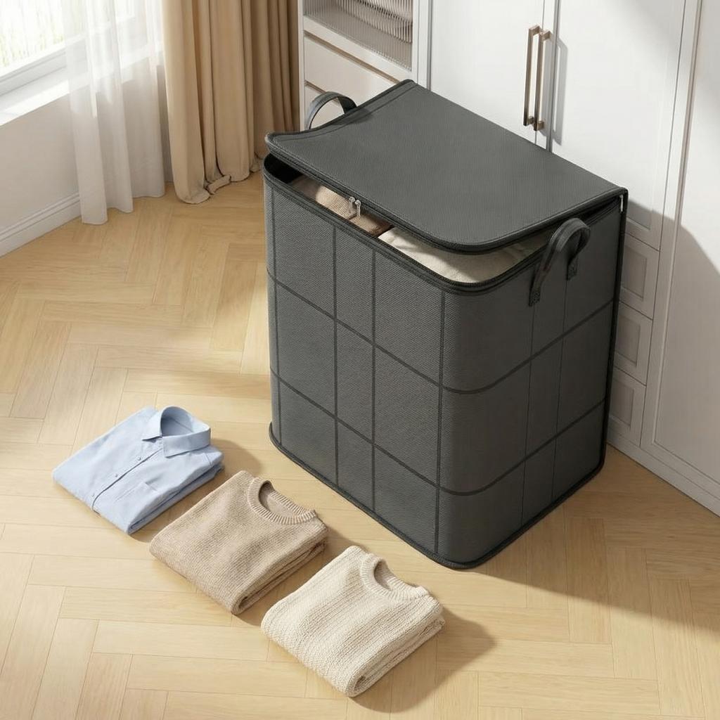 Quilt Storage Bag, Thickened Extra-large Capacity, Moving Packing Bag, Clothes And Quilt, Foldable Storage Box