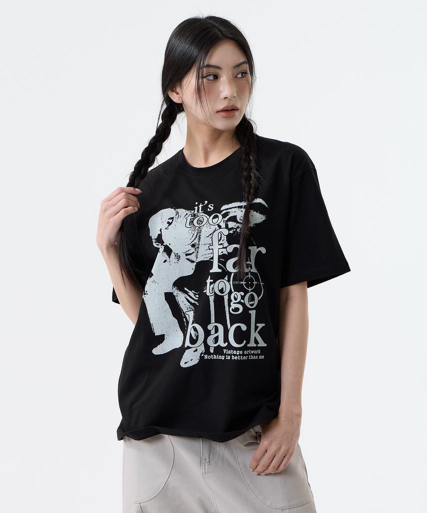 Nasttingijeubeleoldaenmi Vintage Artwork Tee_Black