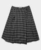 Place Studio Double Button Check Midi Layered Wrap Pleated Skirt [Check]