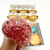 Riesiges Squishy Knödel Brötchen Spielzeug, Langsam aufsteigender Glitzer Knödel Stressball Stressabbau Fidget Spielzeug für Zuhause Büro Reisen Spielzeug