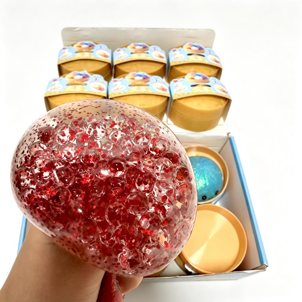 Riesiges Squishy Knödel Brötchen Spielzeug, Langsam aufsteigender Glitzer Knödel Stressball Stressabbau Fidget Spielzeug für Zuhause Büro Reisen Spielzeug
