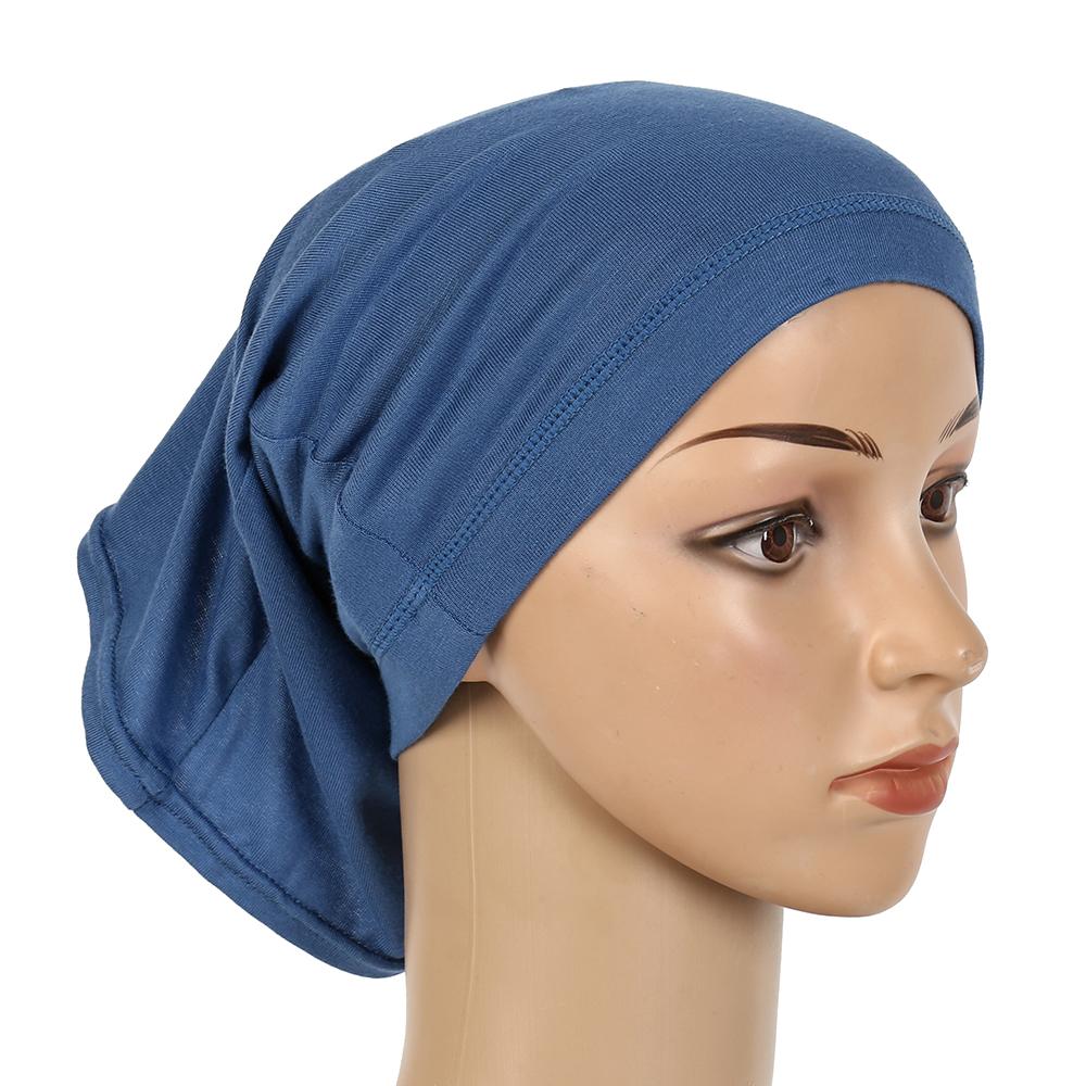 Muslim Underscarf Turban Hijab Ninja Inner Hat Women Chemo Cap Hair Loss Cover Beanie Bonnet Headwear Stretch Head Scarf Wrap