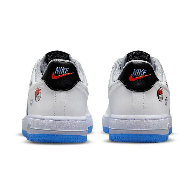 Nike Force 1 LV8 3 PS Happy Hoops Kids Sneakers White Wolf-Grey Black DM8091-100