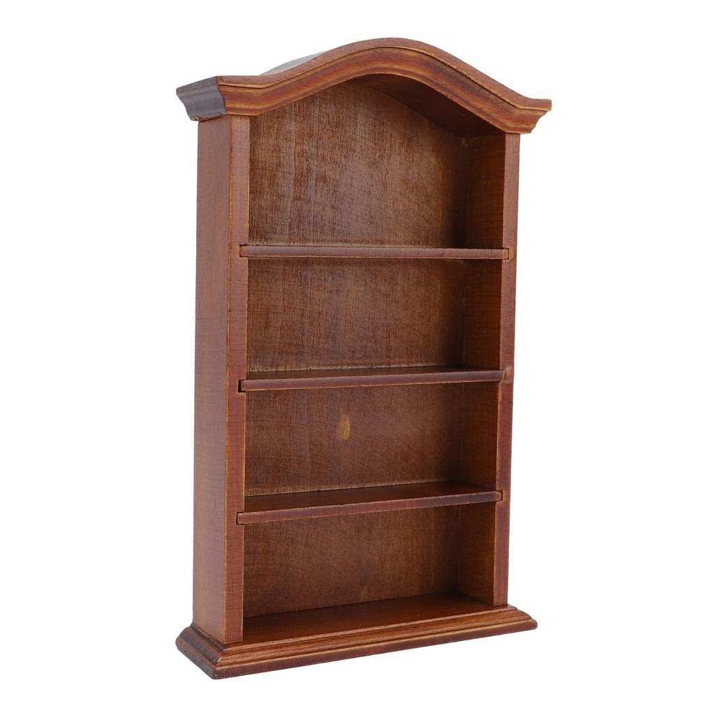 Dollhouse Bookshelf 1:12 Scale Decoration Accessories 4 Floors Miniature Dollhouse Bookshelf for