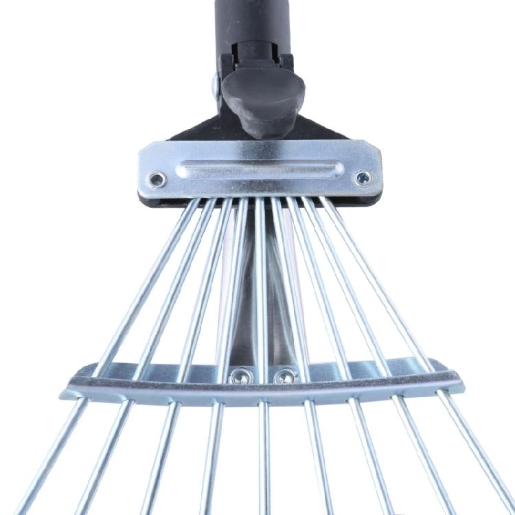 Telescopic Metal Rake Adjustable Garden Leaf Rake Camp Rake Expandable Metal