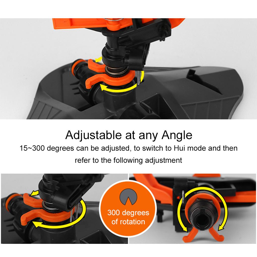 Orange 360 Degree Effortlessly Rotating Orange Rotating Nozzle Watering Made Hose Series New 360 Automatic Sprinkler