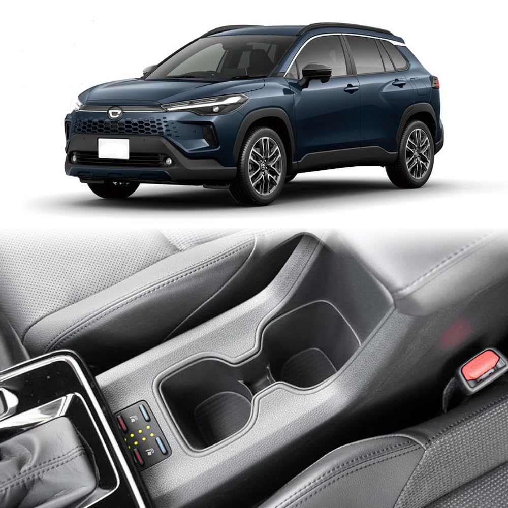 Drink Holder Cup Car Specifically Designed for Toyota Corolla Cross Easy Storage Small Item Car Cover, Mount, 2025, Installation, Built-in Tray,