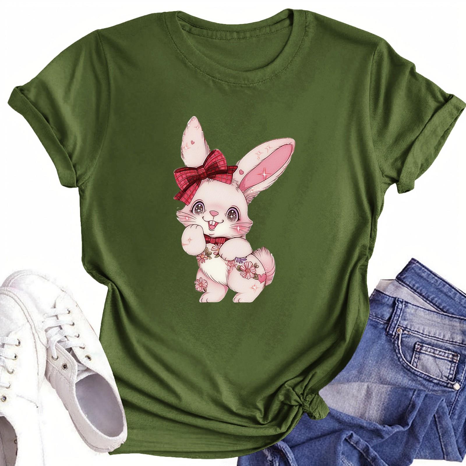 Футболки с короткими рукавами для женщин, модные топы, легкие и мягкие повседневные летние наряды, одежда L армия зеленый