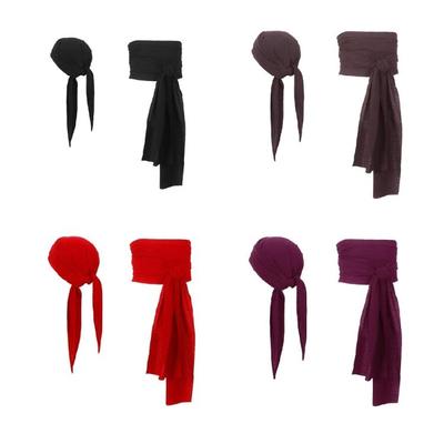 Medieval Large Sash Pirate Headbands Waist Belt Halloween Pirate Accessories Set
