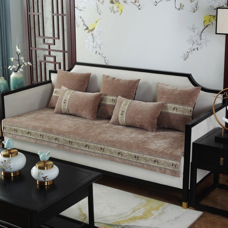 Kínai stílusú kanapé párnák sarok csúszásmentes kanapé háttámla kartámasz törölköző üléshuzat klasszikus vonal dekoráció fekvőtámasz párnaszőnyeg