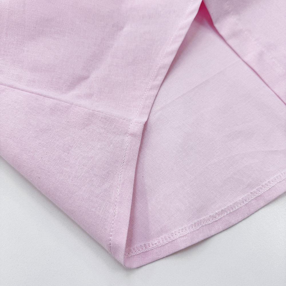 Lazy French Style Loose Pink Set 100% Cotton Casual Shirt Long Sleeve Top Long Pants