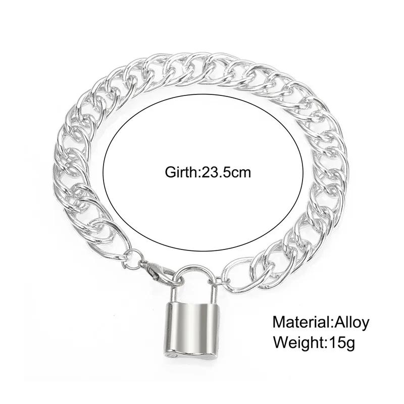 Punk Big Lock Chain Anklets For Women Punk  Color Thick Chain Ankle Bracelet Leg Foot Chain Anklets Leg Summer Jewelry