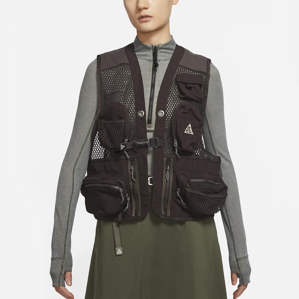 Nike ACG Mesh Multi-Pocket Sports Vest Women Vests Brown Green DN3920-220