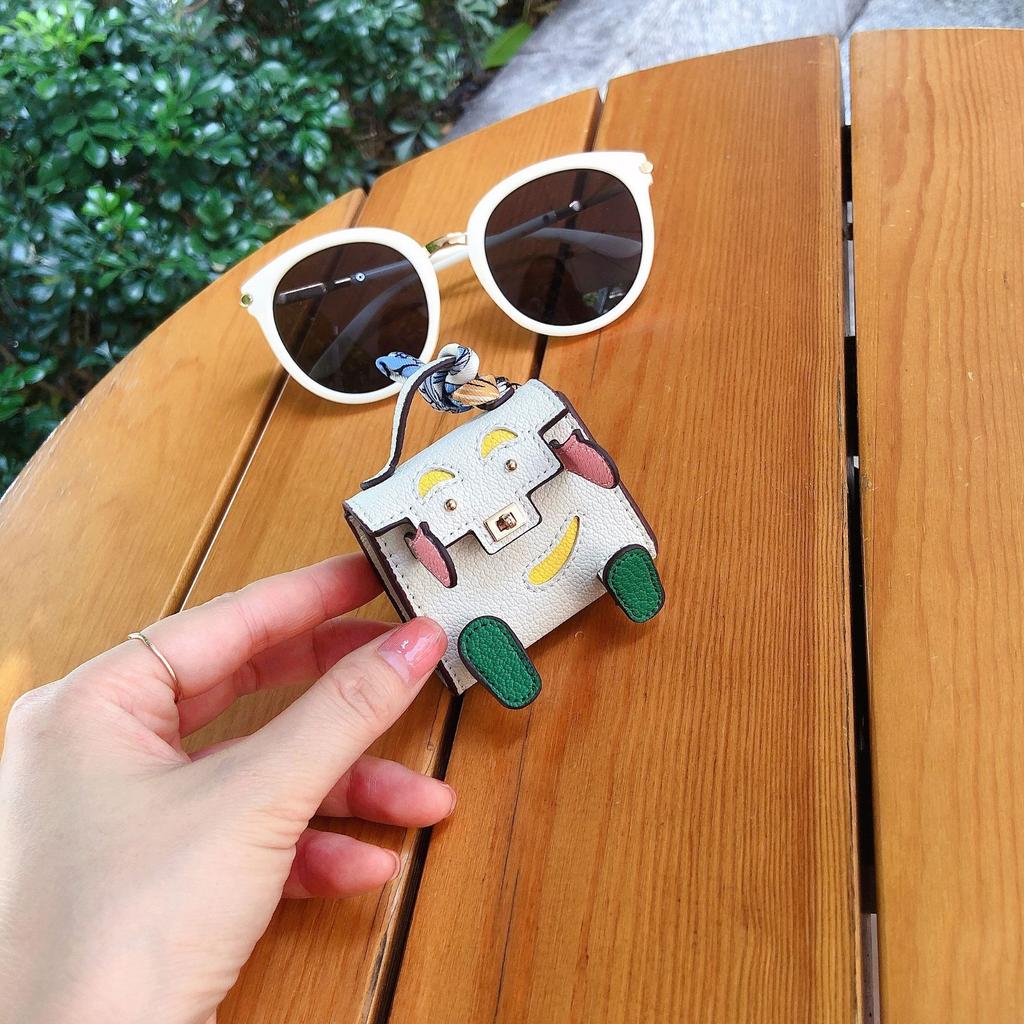 Microfiber Leather Bag Pendant Car Pendant Little Monster Female Japan And South Korea Trend Small Bag Guochao