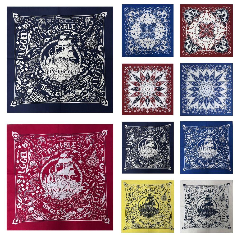 1Pcs Multi-purpose Square Bandana Multi-colored Hiphop Scarf New Headband Headscarf  for Men Women
