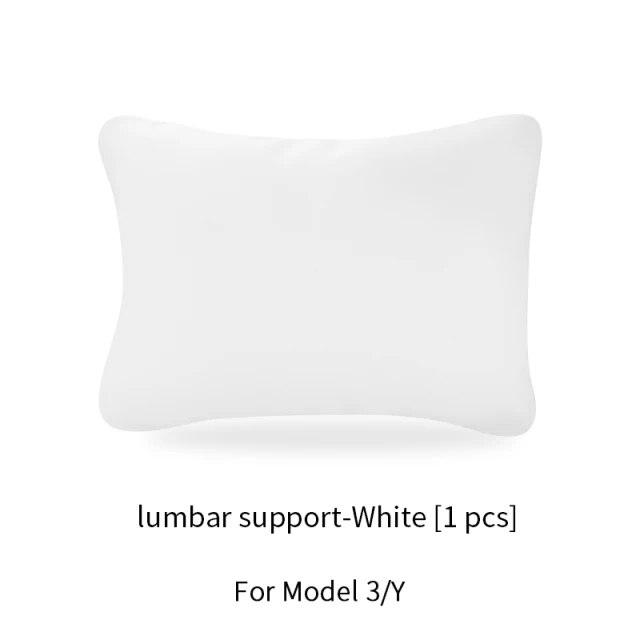 For Tesla Model 3 Y Flocking/Leather Car Seat Neck Pillow Soft Memory Neck Pillow High-Quality Headrest Lumbar